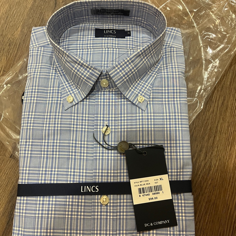 LINCS Blue Plaid Men's Shirt